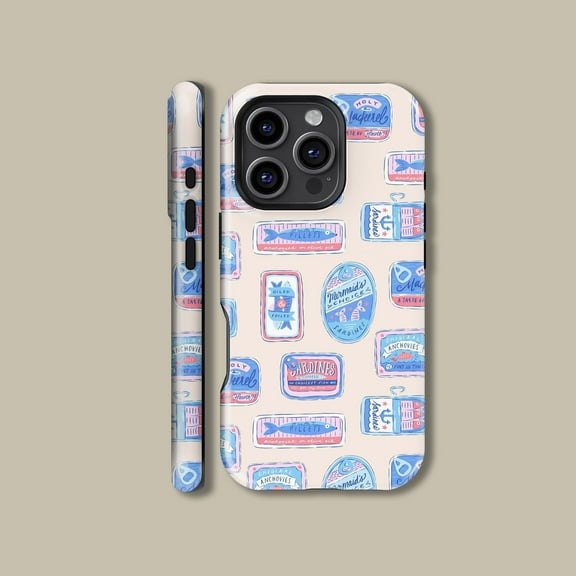 Vintage Sardine Tin Collage Case for iPhone Samsung Tinned Fish