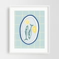 thumbnail image 1 of Vintage Sardines | Italian Kitchen Art - Barberino Val d'Elsa Tuscany Italy Illustration Kitchen Decor Minimalist Modern Art Fruit Pastel Lemon Abstract White Framed Wall Art Print 6 x 8 inches, 1 of 3