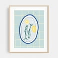 thumbnail image 1 of Vintage Sardines | Italian Kitchen Art - Barberino Val d'Elsa Tuscany Italy Illustration Kitchen Decor Minimalist Modern Art Fruit Pastel Lemon Abstract Oak Framed Wall Art Print 6 x 8 inches, 1 of 12