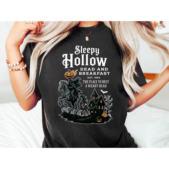 Vintage Scary T-shirt Sleepy Hollow T-shirt Headless Horseman T-shirt Horror T-shirt Horseman T-shirt Tshirt All Size S-5XL