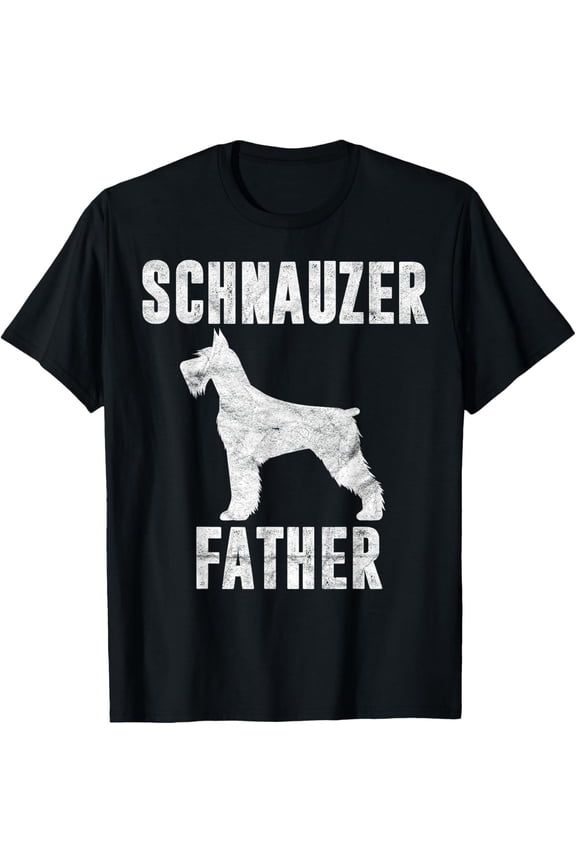 Vintage Schnauzer Dad Gift Daddy Standard Giant Dog Father T-Shirt