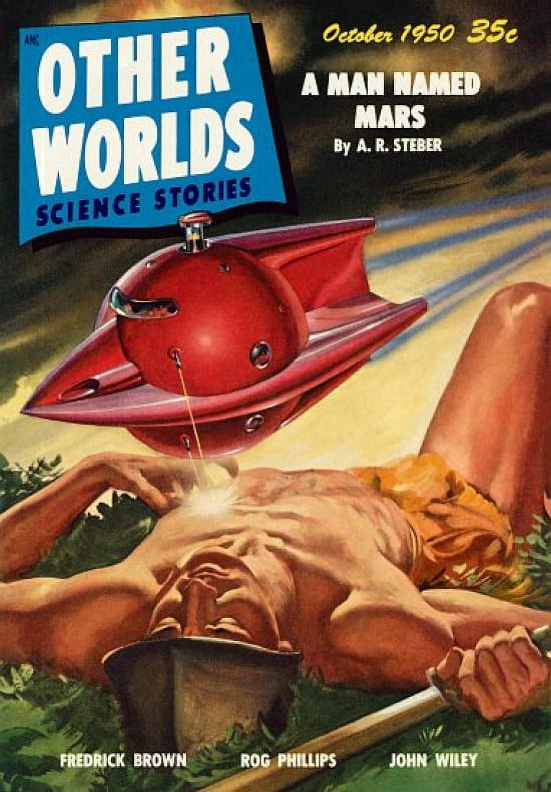 Vintage Sci Fi ANC Other Worlds Man Named Mars Canvas Art - (24 x 36)