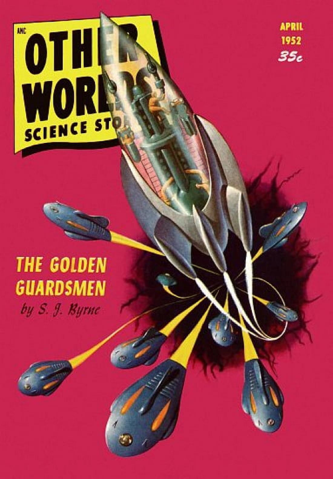 Vintage Sci Fi ANC Other Worlds Science Stories Canvas Art - (24 x 36)