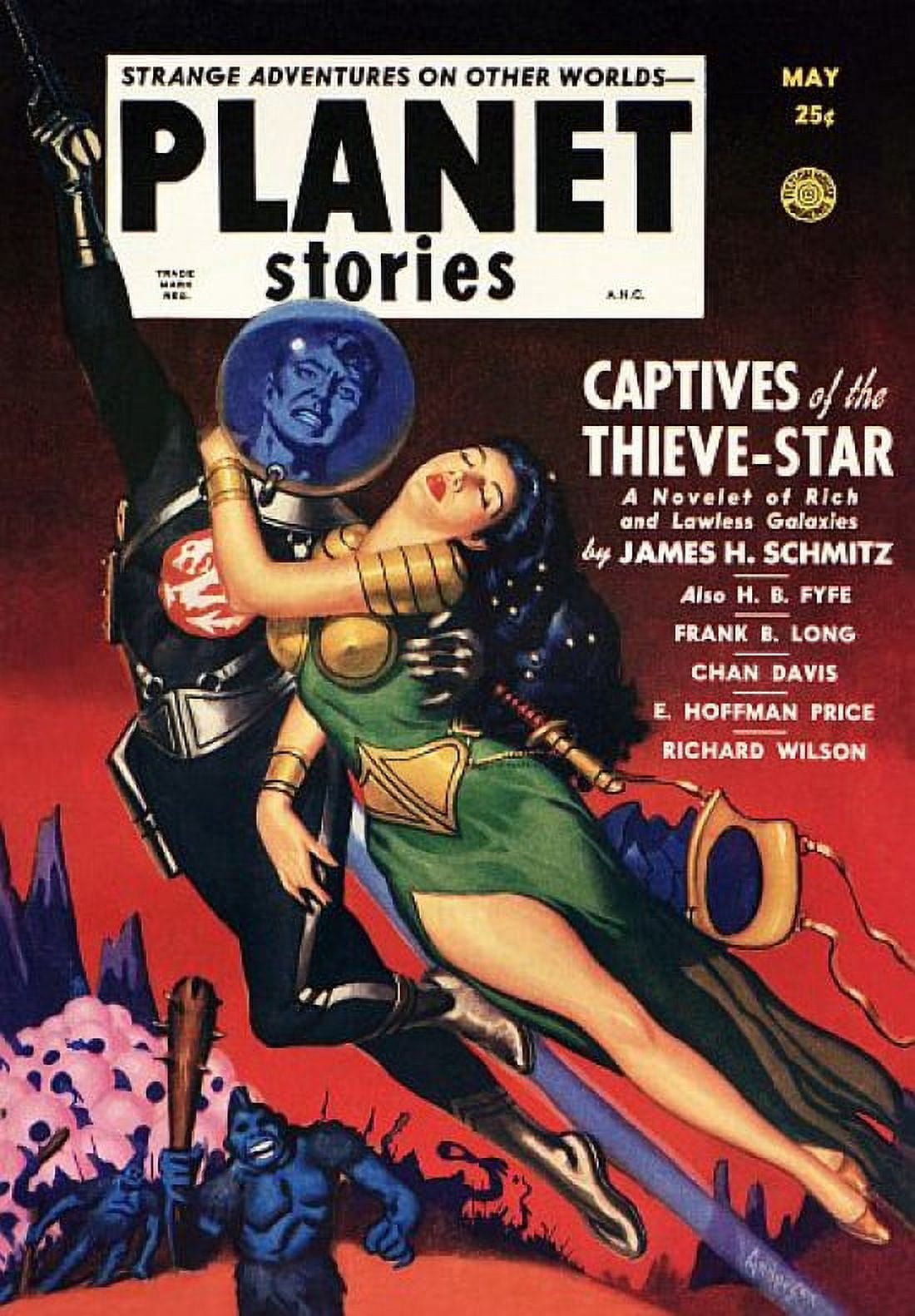 Vintage Sci Fi ANC Planet Stories May 25c Canvas Art - (18 x 24)