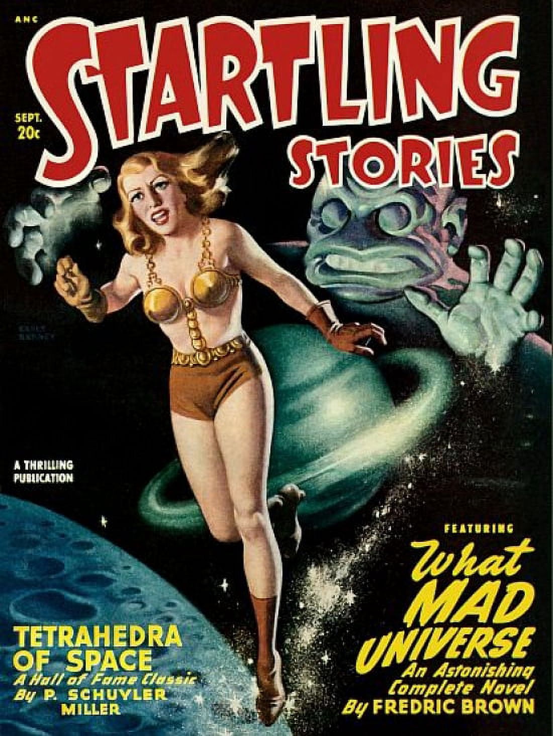 Vintage Sci Fi ANC Startling Stories - Sept 20c Canvas Art - (24 x 36)