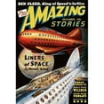 thumbnail image 1 of Vintage Sci Fi Amazing Stories Liners of Space Poster Print 24 x 36, 1 of 1