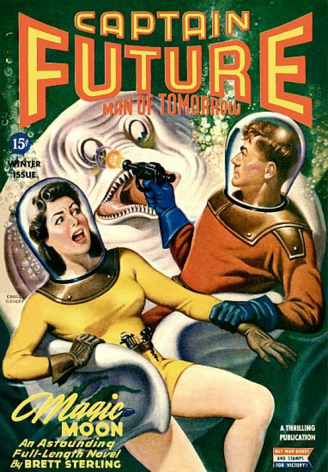 Vintage Sci Fi Captain Future Man Of Tomorrow Canvas Art -  (18 x 24)