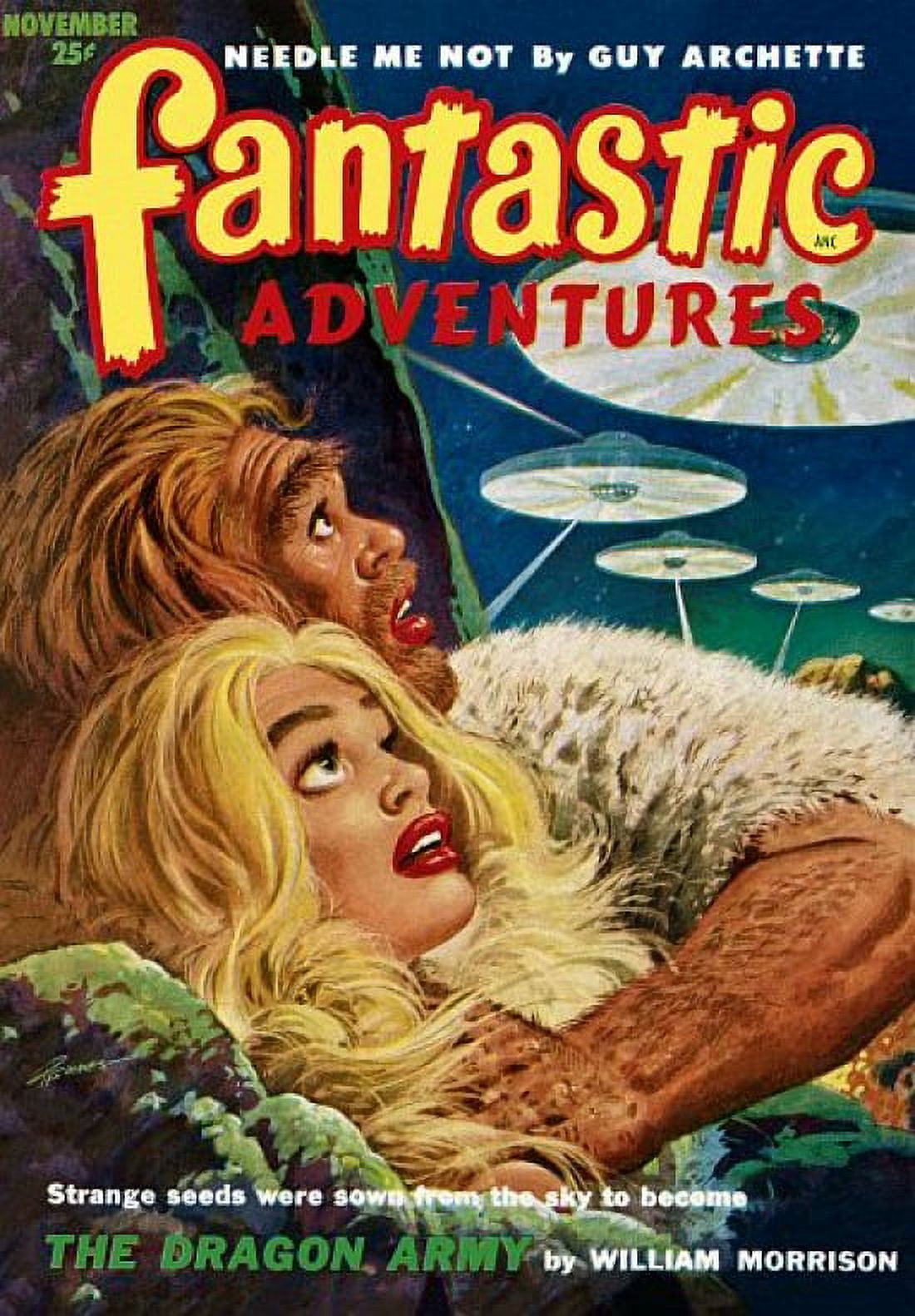 Vintage Sci Fi Fantastic Adventures Canvas Art -  (18 x 24)