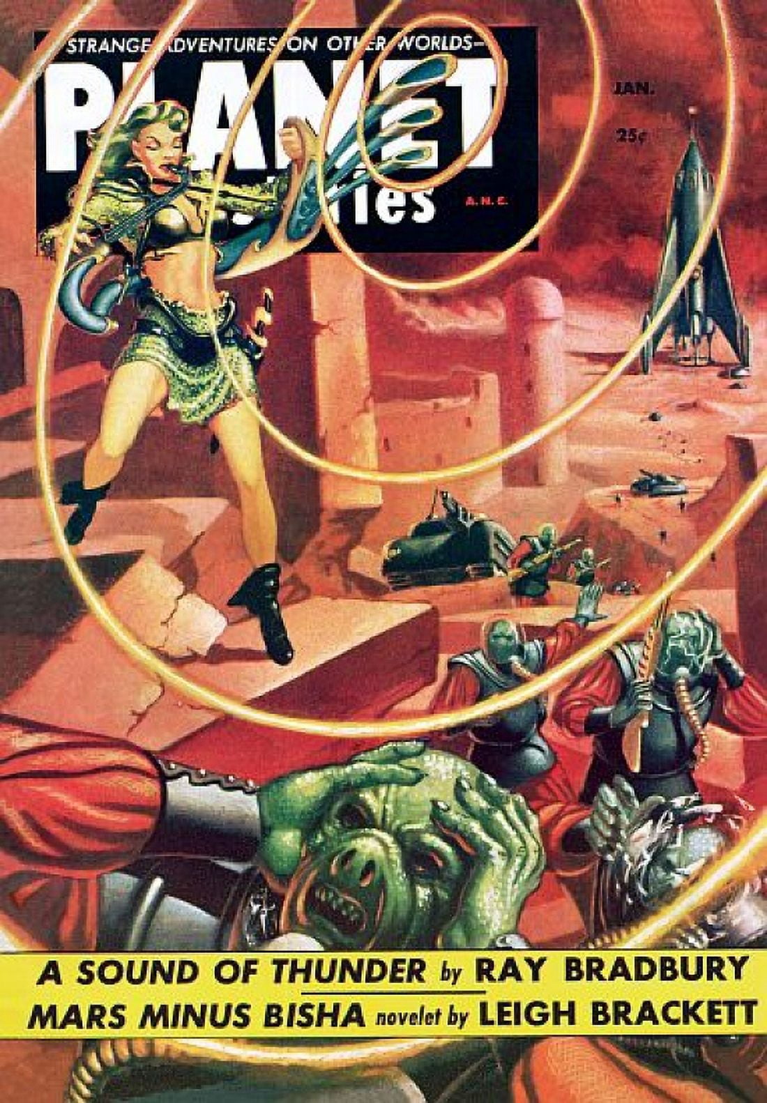 Vintage Sci Fi Planet Stories A Sound Of Thunder Canvas Art - (24 x 36)