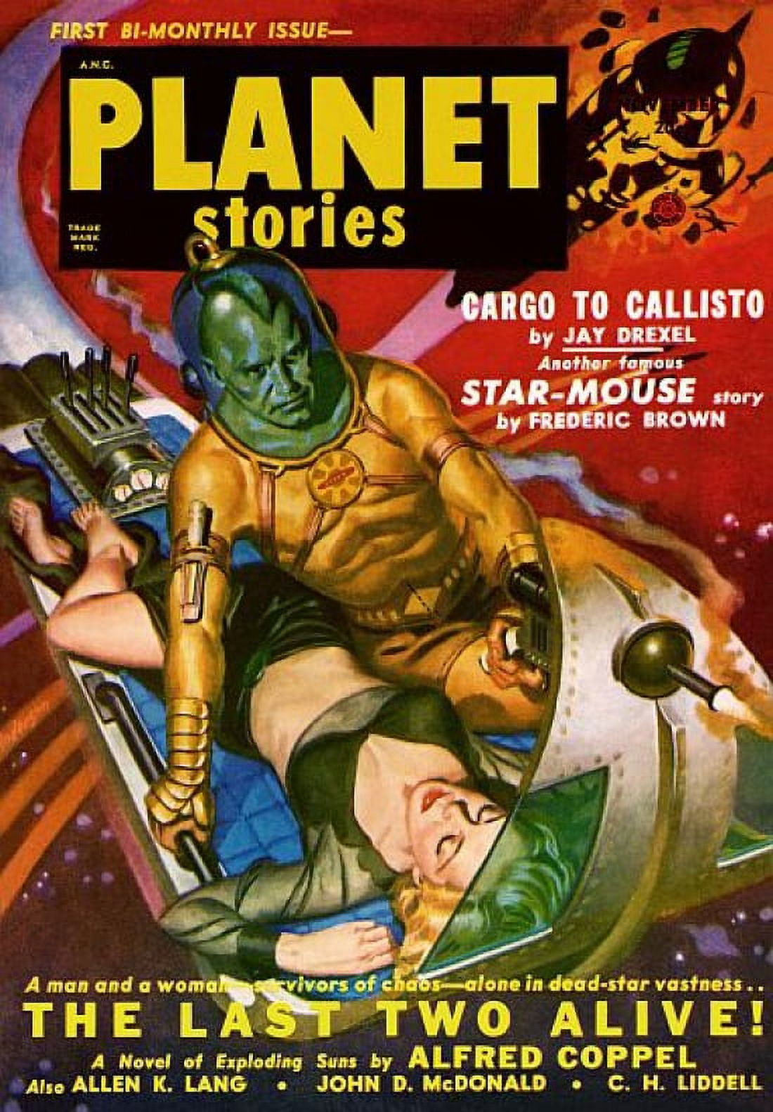 Vintage Sci Fi Planet Stories Cargo To Callisto Canvas Art - (18 x 24)