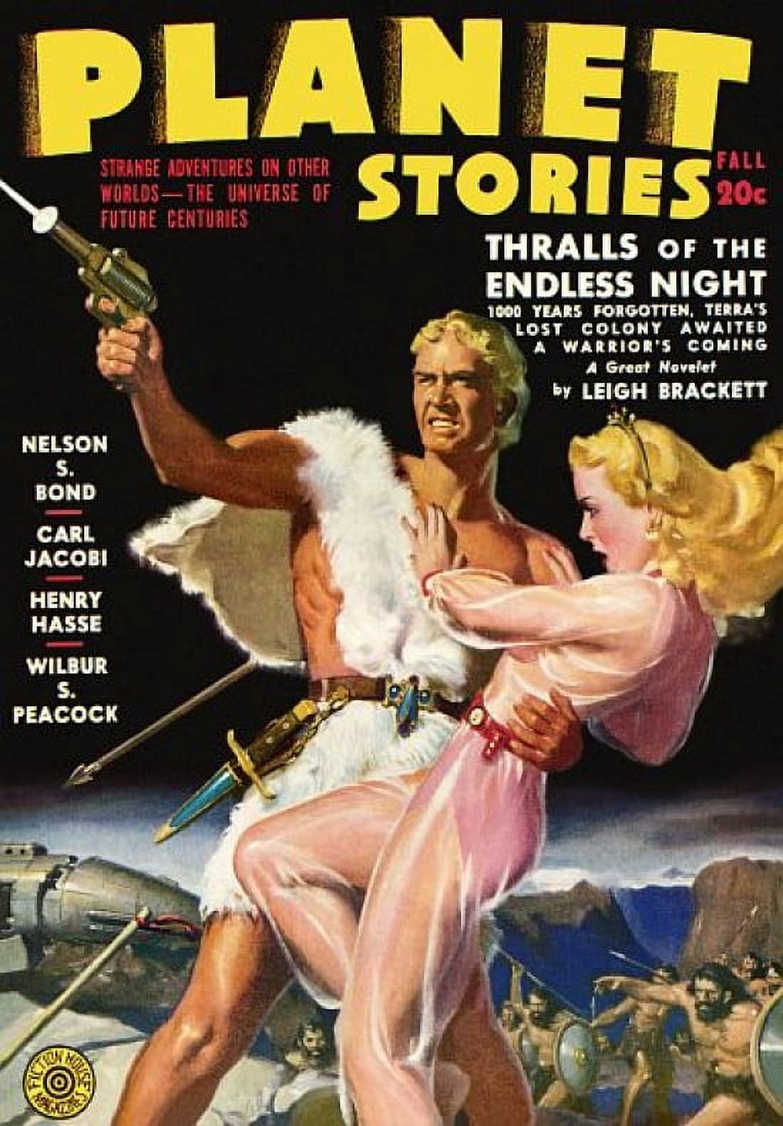 Vintage Sci Fi Planet Stories - Fall 20c Canvas Art - (24 x 36)