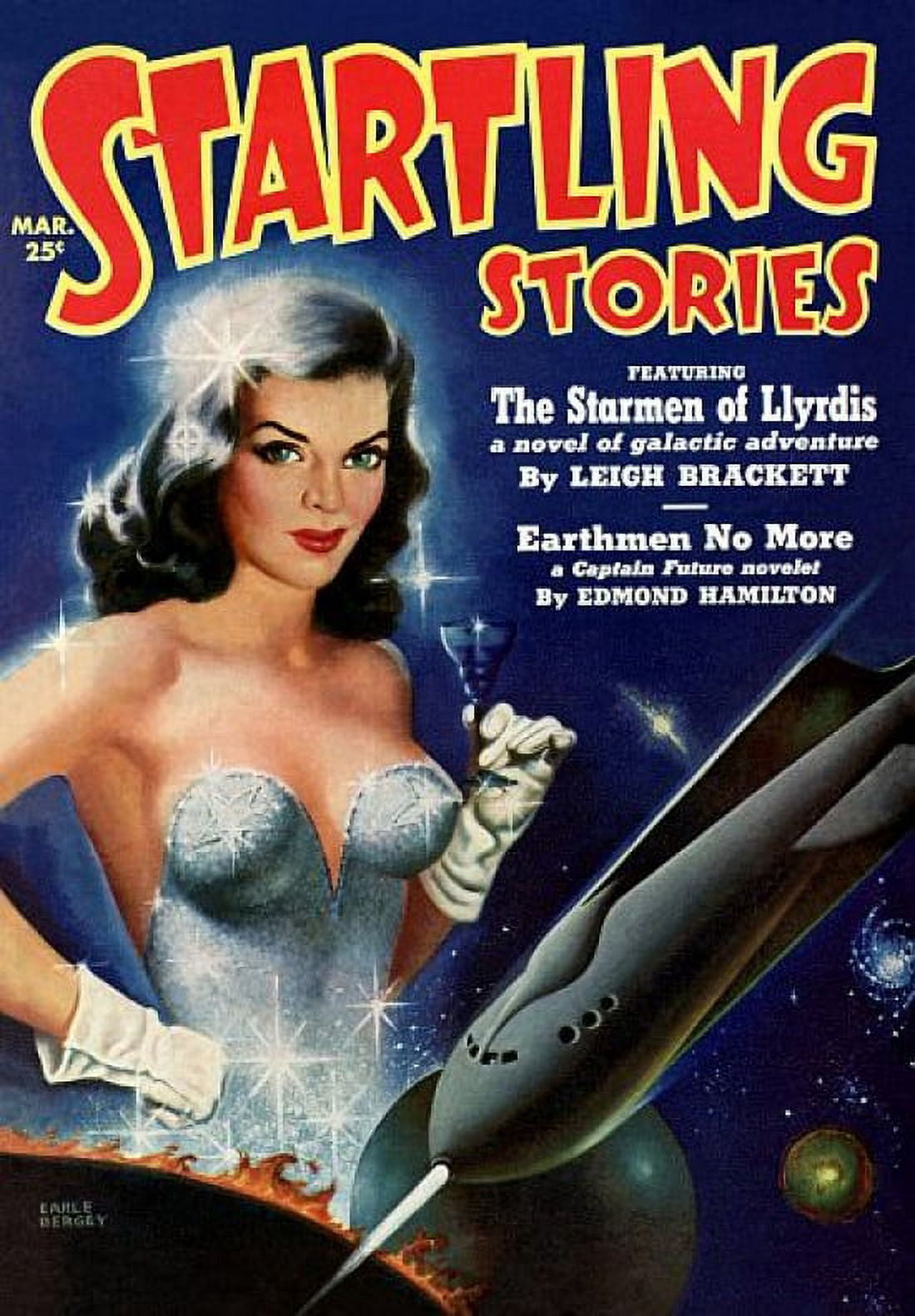 Vintage Sci Fi Startling Stories Mar 25c Canvas Art - (18 x 24)