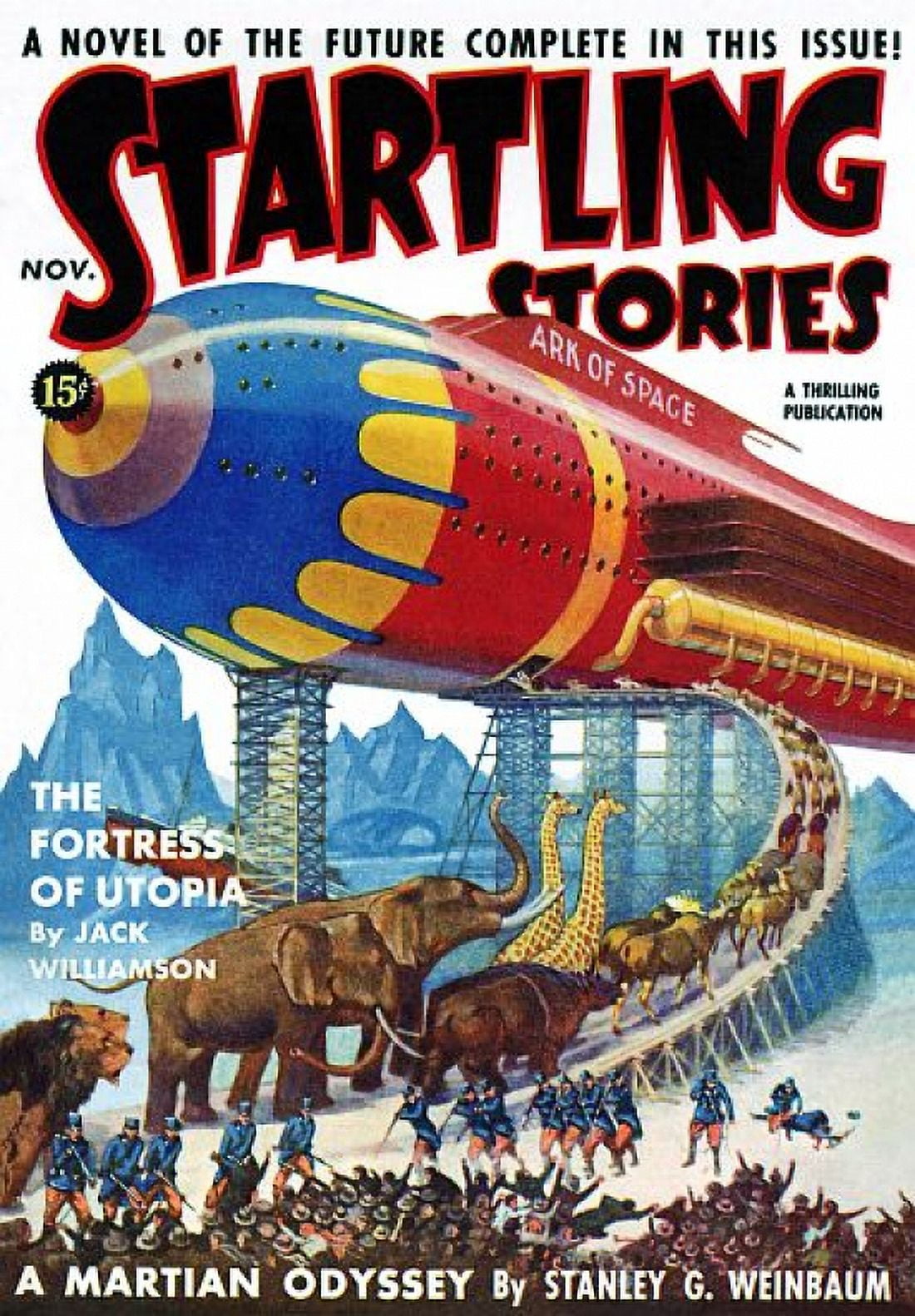 Vintage Sci Fi Startling Stories Nov 15c Canvas Art - (24 x 36)