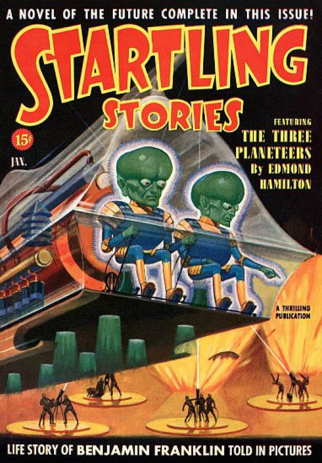 Vintage Sci Fi Startling Stories Planeteers Canvas Art -  (18 x 24)