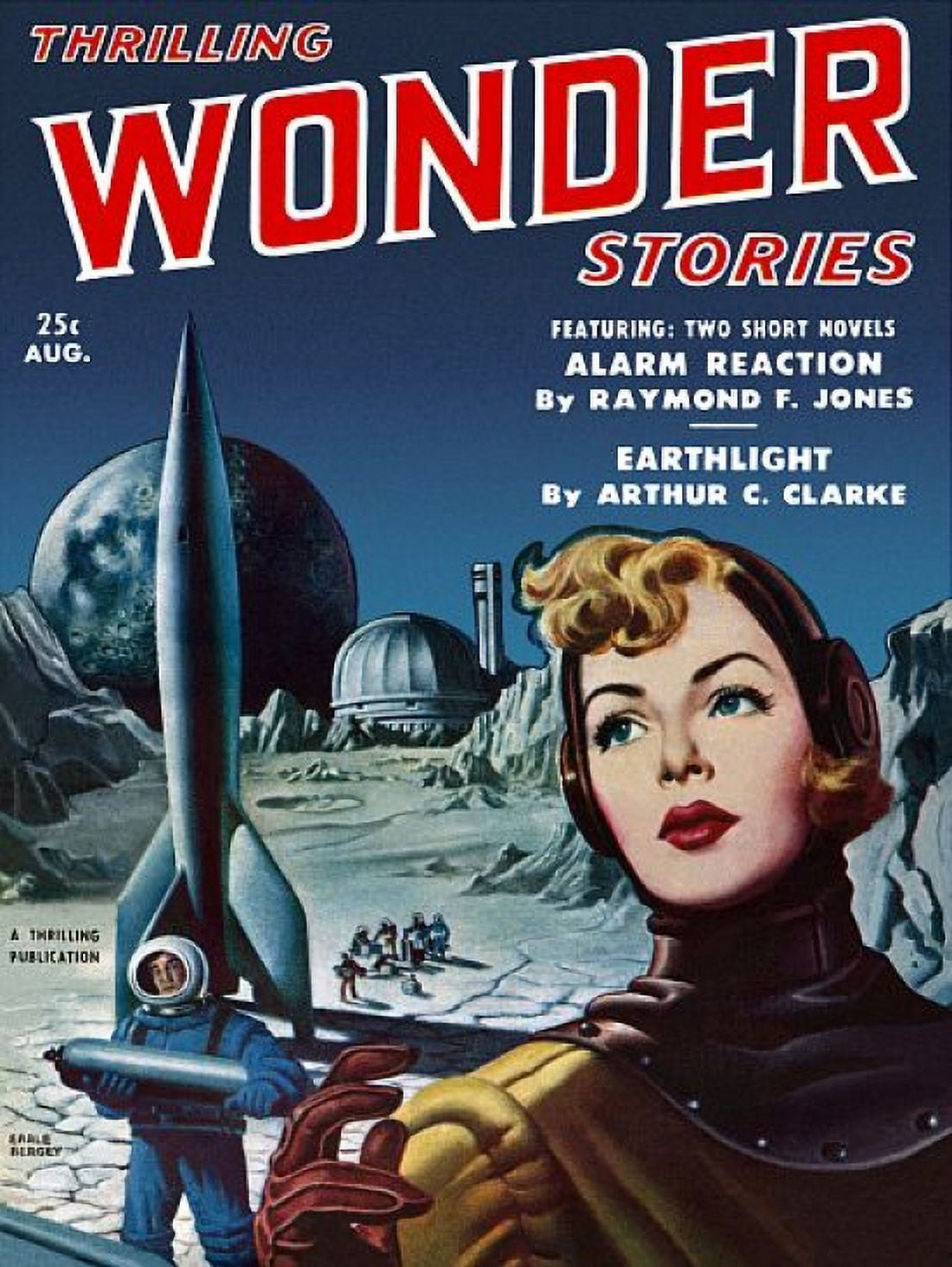 Vintage Sci Fi Thilling Wonder Stories Canvas Art - (18 x 24)