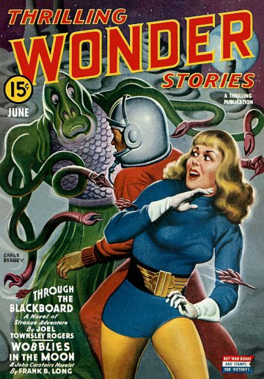 Vintage Sci Fi Thilling Wonder Stories Canvas Art - (24 x 36)