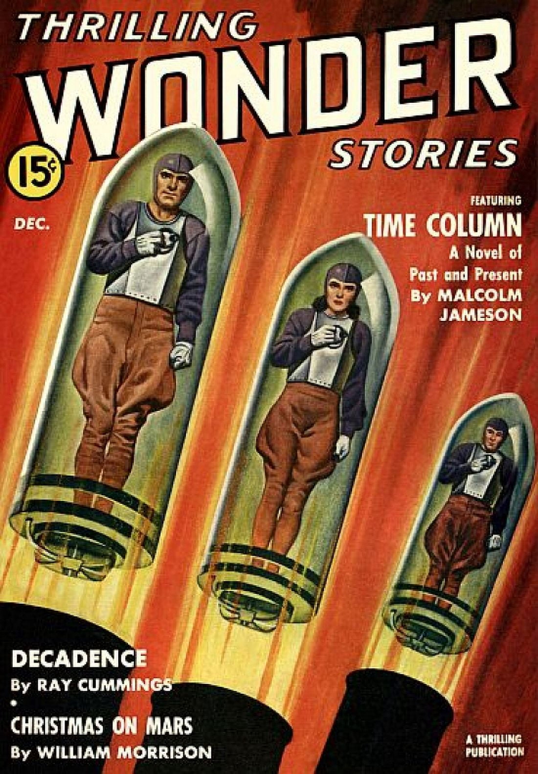 Vintage Sci Fi Thrilling Wonder Stories Canvas Art - (18 x 24)