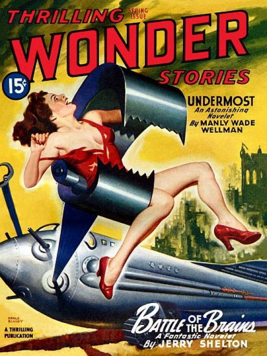 Vintage Sci Fi Thrilling Wonder Stories Canvas Art - (24 x 36)