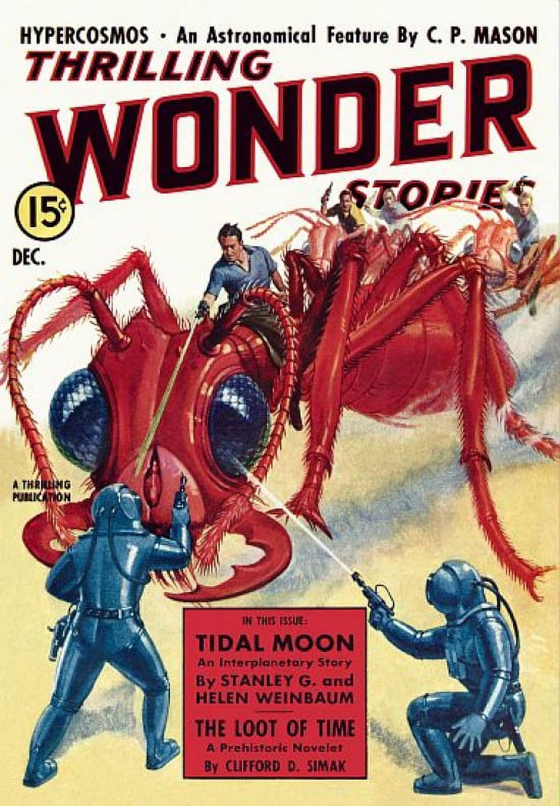 Vintage Sci Fi Thrilling Wonder Stories Titdal Canvas Art - (18 x 24)