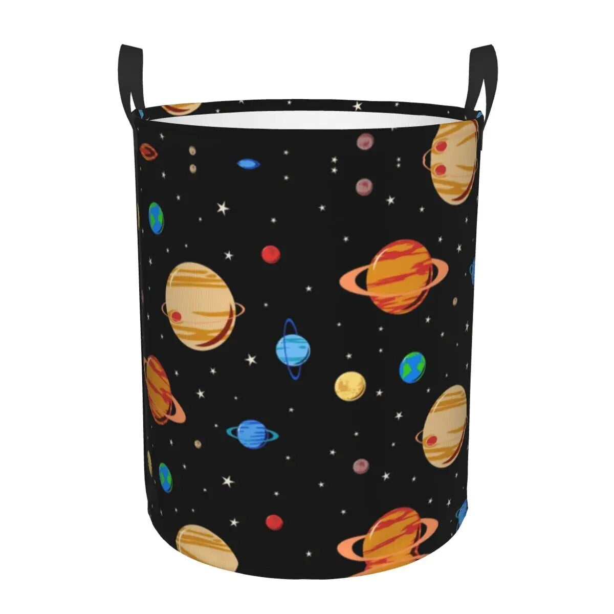 Vintage Sci Fi UFO Flying Saucer Laundry Basket Collapsible Large