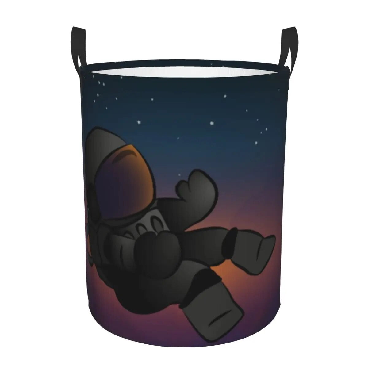 Vintage Sci Fi UFO Flying Saucer Laundry Basket Collapsible Large