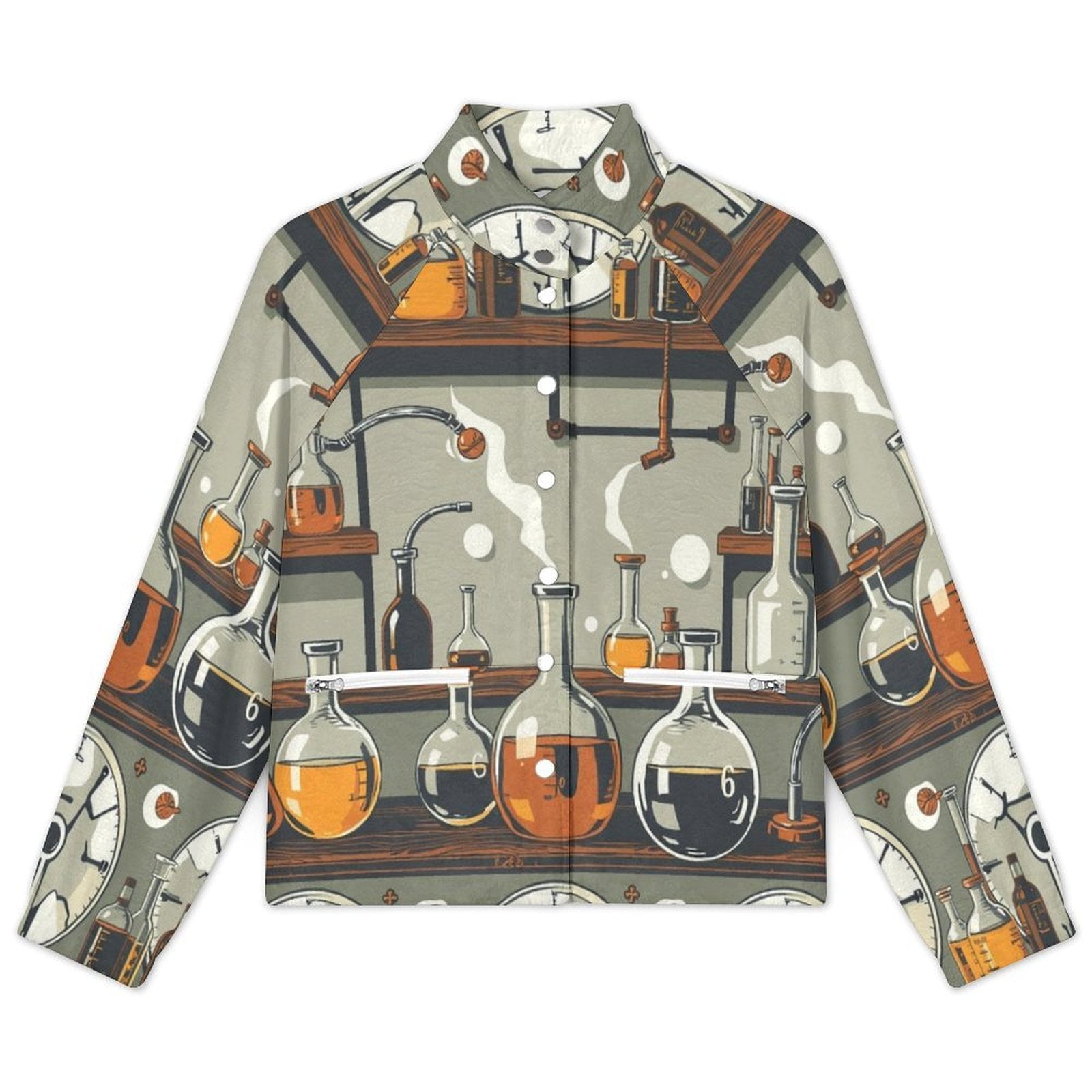 Vintage Science Old Chemistry Laboratory Seamless Pattern Warm Women's ...