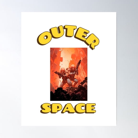 Vintage Scifi, Ufo, Alien, Invasion, Mars, Outer Space, 50'S Poster Wall Art, Modern Wall Decor For Living Room Bedroom, 16x24 UNFRAMED