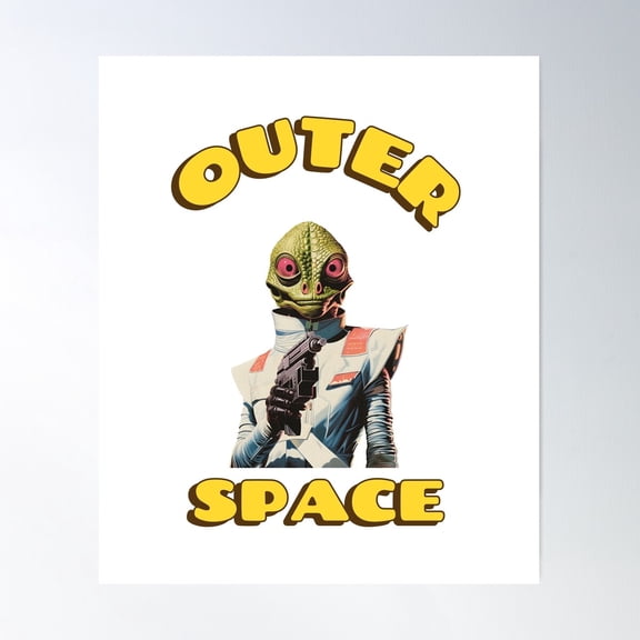 Vintage Scifi, Ufo, Alien, Invasion, Mars, Outer Space Poster Wall Art, Modern Wall Decor For Living Room Bedroom, 24x36 UNFRAMED