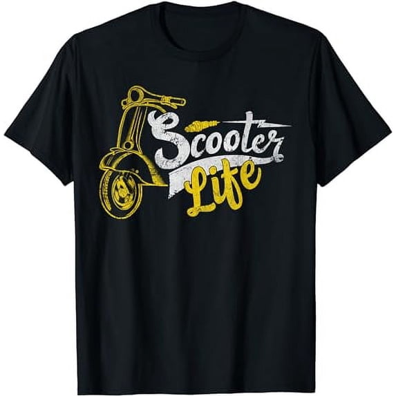 Vintage Scooter Life Moped Scooter Rider T-Shirt