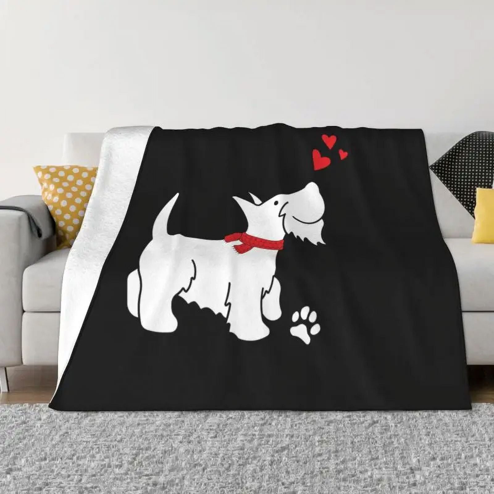 Vintage Scottie Dog Blankets Soft Warm Scottish Terrier Pet Throw Blanket for Bed Sofa Couch Bedspreads Quilt Blankets Walmart