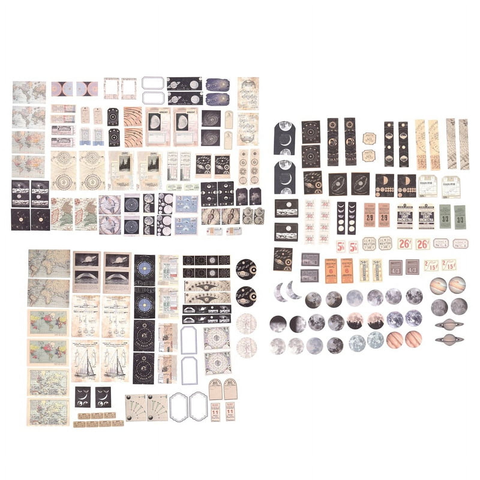 Vintage Scrapbook Supplies Pack (200 Pcs) for Art Journaling Junk ...