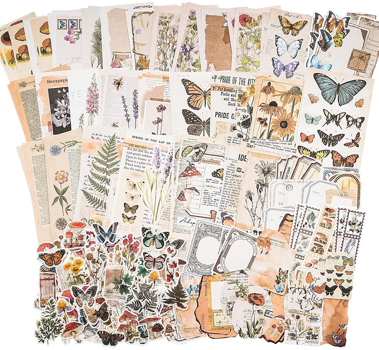  400 PCS Vintage Scrapbooking Paper Junk Journal Supplies Kit  Aesthetic Decorative Craft Paper Retro DIY Papers for Art Journaling Bullet  Journals Planners Embellishment : Arts, Crafts & Sewing