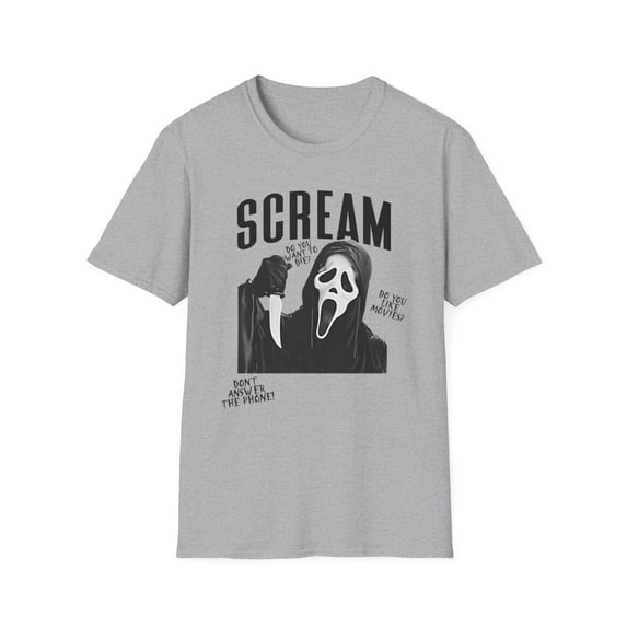 Vintage Scream, Gildan Unisex Softstyle T-Shirt, Halloween Movie Tee, S-3XL