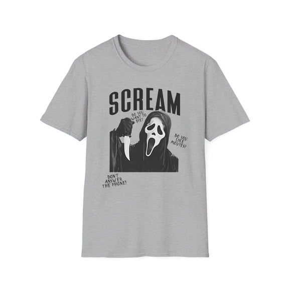 Vintage Scream, Gildan Unisex Softstyle T-Shirt, Halloween Movie Tee, S-3XL