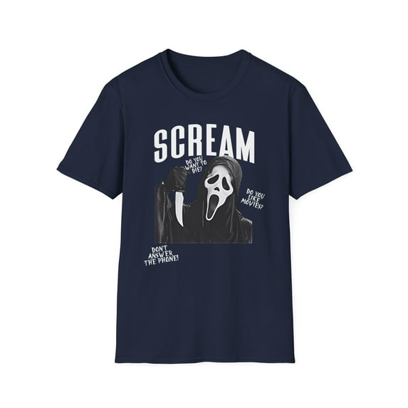 Vintage Scream, Gildan Unisex Softstyle T-Shirt, Halloween Movie Tee, S-3XL