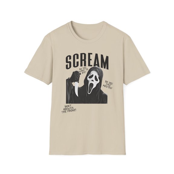 Vintage Scream, Gildan Unisex Softstyle T-Shirt, Halloween Movie Tee, S-3XL