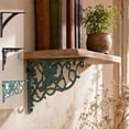 thumbnail image 1 of Vintage Scroll Cast Iron Shelf Bracket Heavy Duty Decorative Wall Support with Mounting Hardware for Floating Shelf Mantel Window Sill Matte Black, 1 of 7