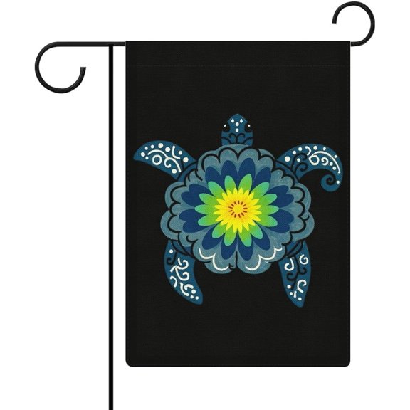Vintage Sea Turtle Garden Flag 12x18 Inch Double Sided Outdoor Seasonal Yard Decoration