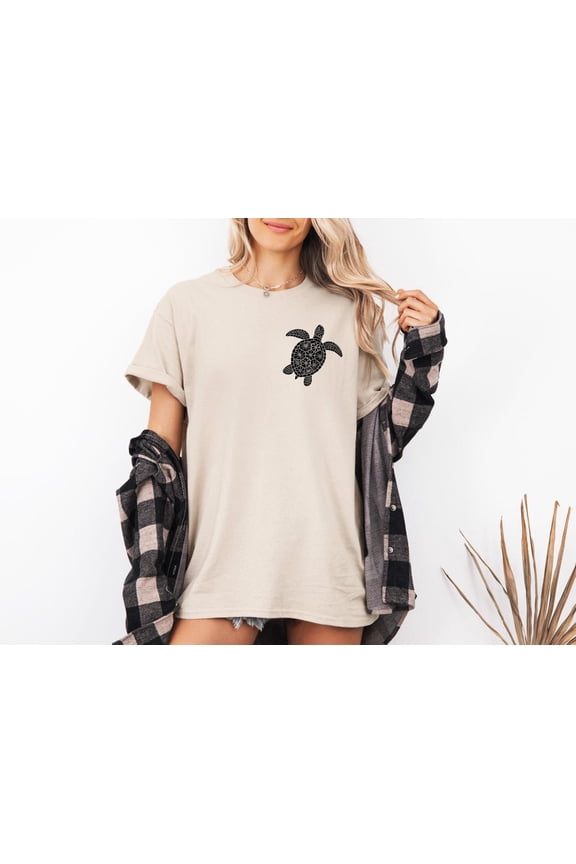 Vintage Sea Turtle Shirt Beach Graphic Tee Summer Ocean Save Turtle Women Trendy Top