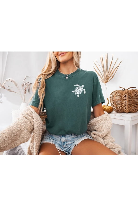 Vintage Sea Turtle Shirt, Trendy Oversized Summer Tee for Women, Save the Turtles Beach T-Shirt, Ocean Graphic Tee, Cute Coastal Shirt
