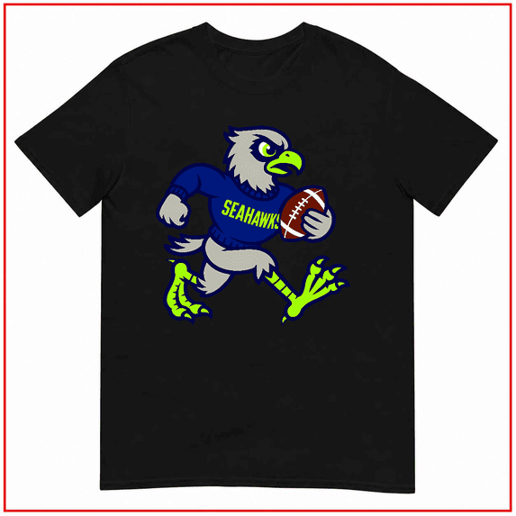 Vintage Seahawk Mascot Retro Bird Emblem Classic Team Style Unisex T Shirt V17377 Size S- 5XL
