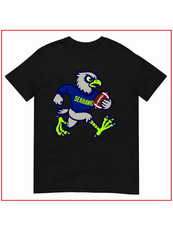 Vintage Seahawk Mascot Retro Bird Emblem Classic Team Style Unisex T Shirt V17377 Size S- 5XL
