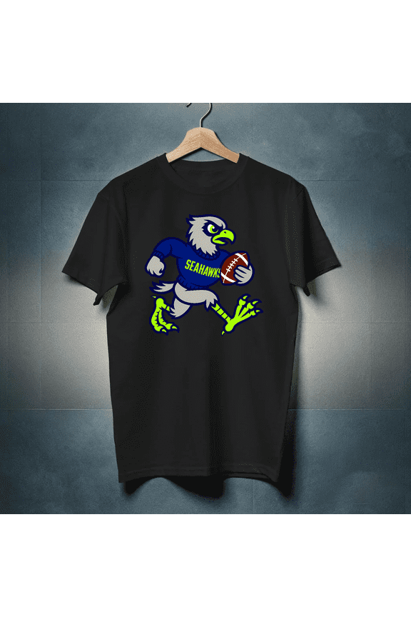 Vintage Seahawk Mascot Retro Bird Emblem Classic Team Style Unisex T-Shirt, up to size 5XL