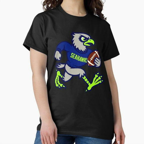Vintage Seahawk Mascot Retro Bird Emblem Classic Team Style Unisex T-Shirt, up to size 5XL