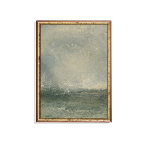 Vintage Seascape Poster J.M.W. Turner Style, Moody Coastal Wall Art Unframed Paper Print