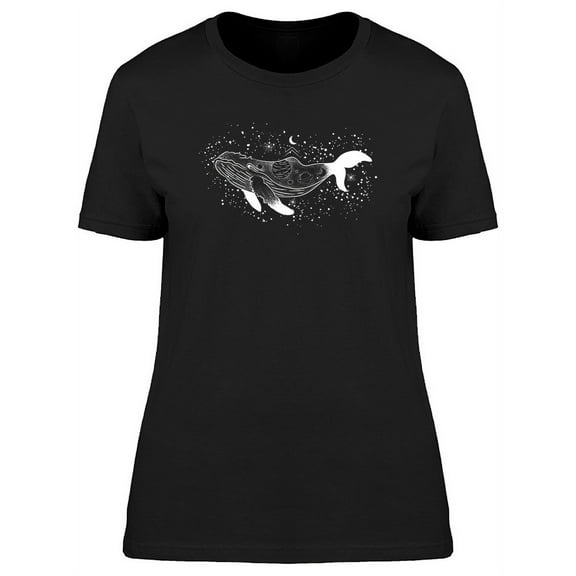 Vintage Seascape Whale Graphic T-Shirt Women -Image by Shutterstock, Female Small