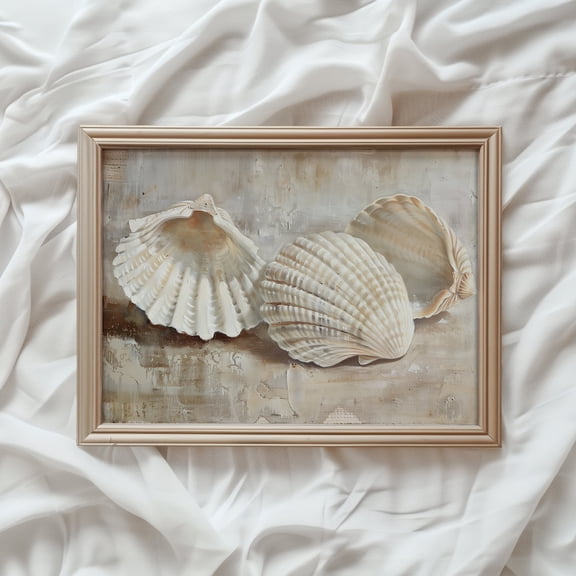 Vintage Seashell Print, Unframed Paper Poster 8x10in