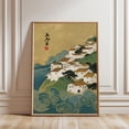thumbnail image 1 of Vintage Seaside Woodblock Poster, Stretched Canvas 8x10in, 1 of 4