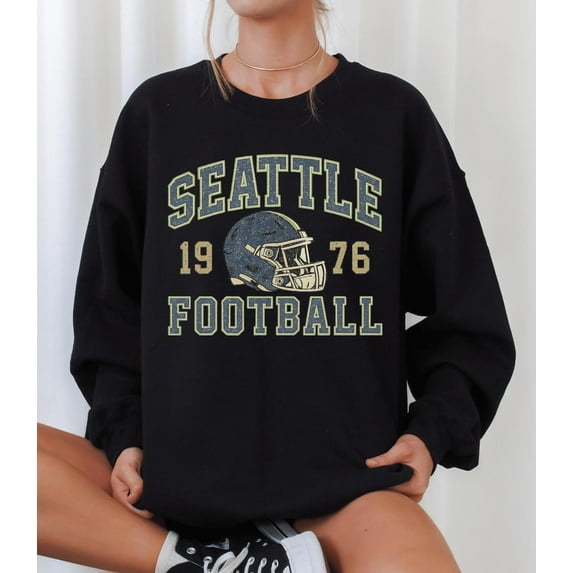 Vintage Seattle Football Sweatshirt, Distressed Retro Seattle Fan Tee, Classic Game Day Sweatshirt, Collegiate Style Sports Top Tshirt All Size S-5XL