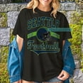 thumbnail image 1 of Vintage Seattle Football tee, Game day Football, Unisex T-Shirt,Black Color,Size L, 1 of 5